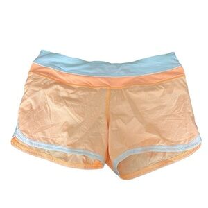 Lululemon Groovy Run Shorts Orange Gingham Size 8